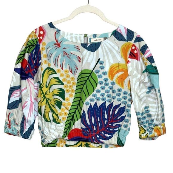 Maude Vivante Zoe Crop Top Size XS in Colorful Vanilla Forest - Picture 1 of 5
